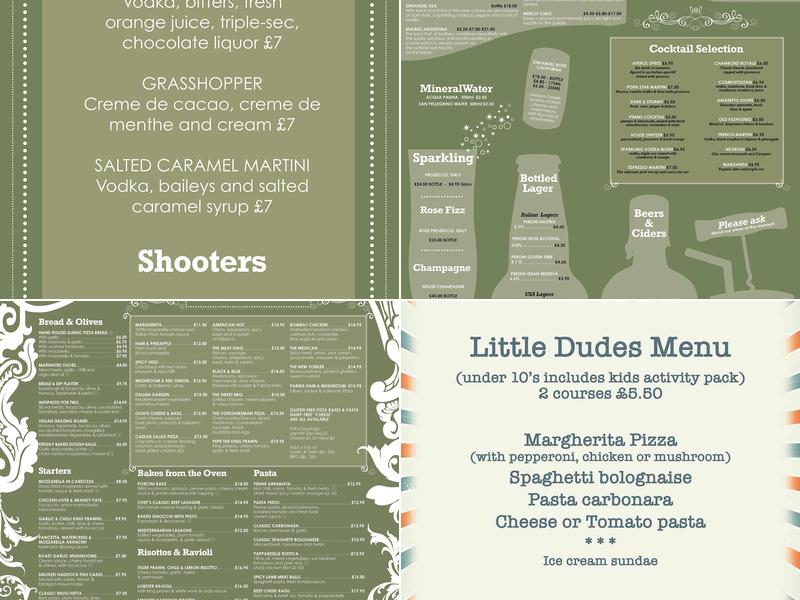 Mozzarellas Pizzeria & Wine Bar Menu