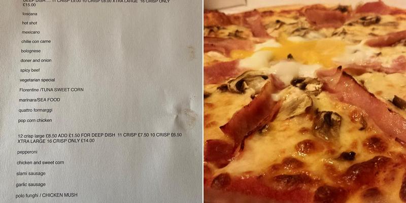 Milnsbridge Pizza Menu