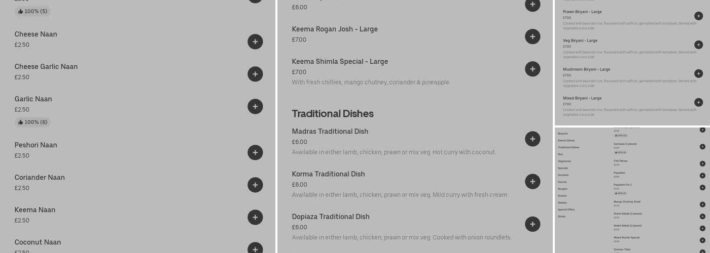 Medina Bismillah Menu