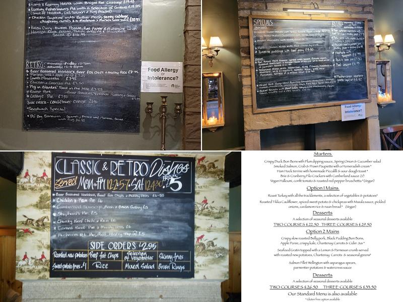 The Booth Wood Inn Menu