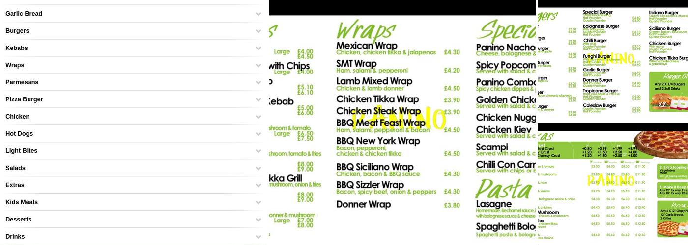 PANINO SOUTH ELMSALL Menu