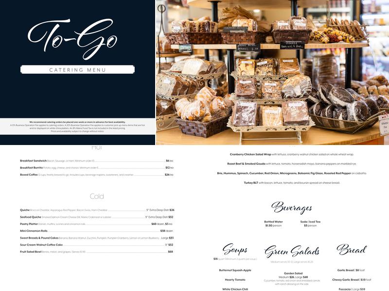 Megunticook Market and Catering Menu