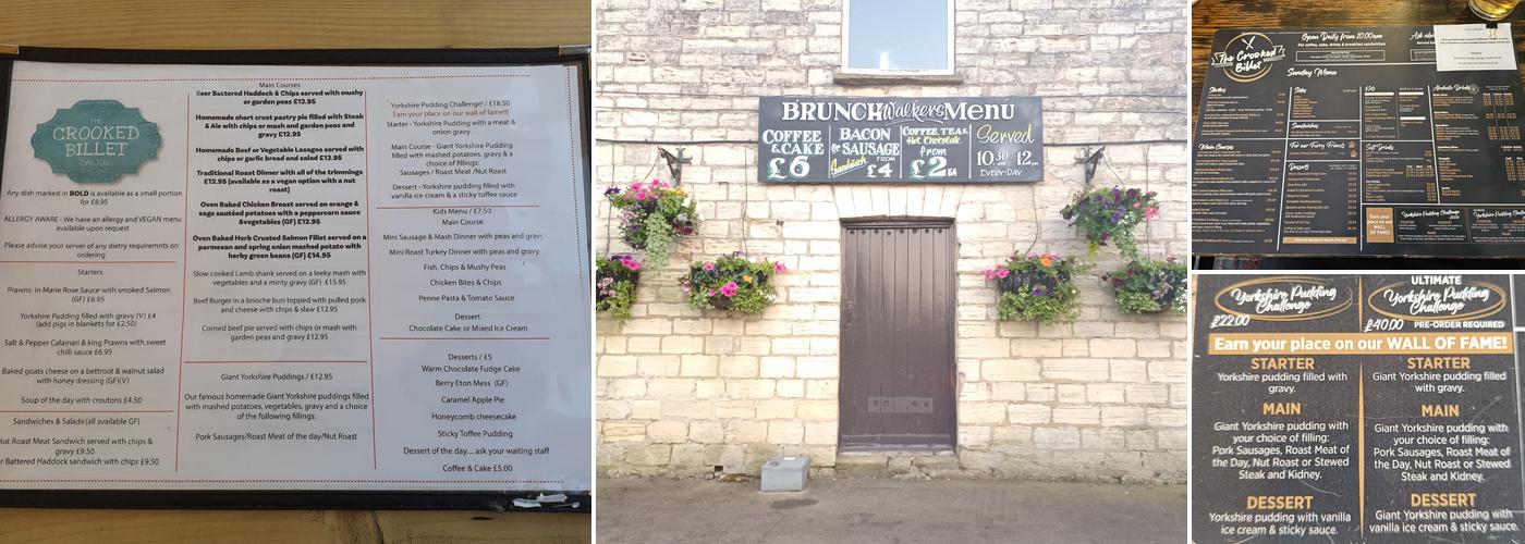 The Crooked Billet Inn Menu