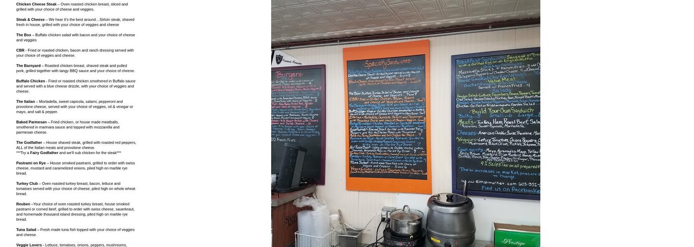 Elm Street Market Menu