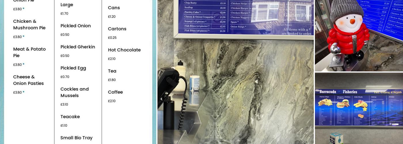 Barracuda Fisheries Menu