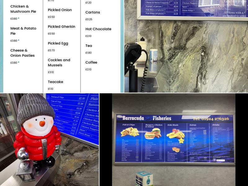 Barracuda Fisheries Menu