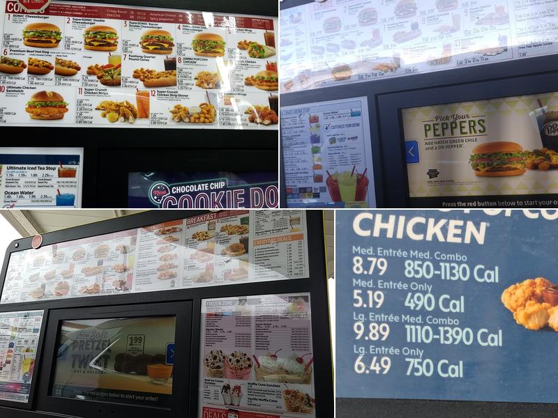 Sonic Drive-In Menu