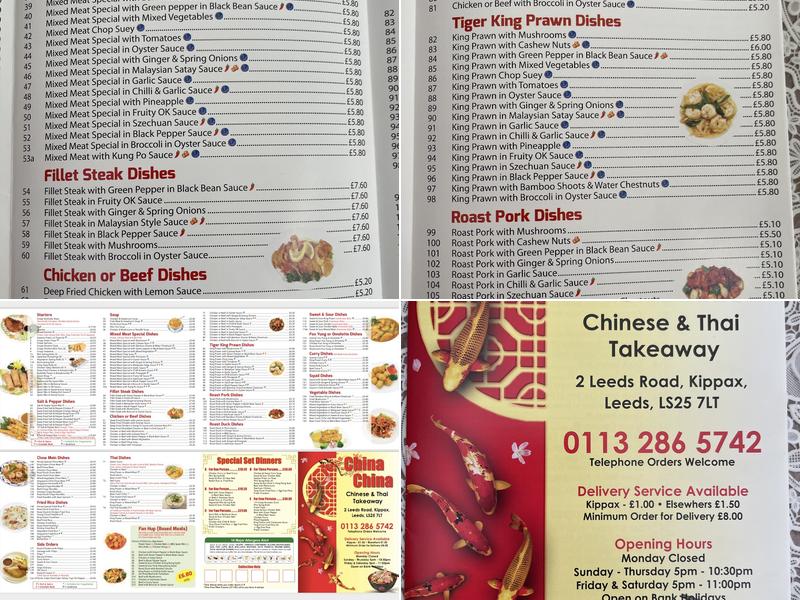China China Menu