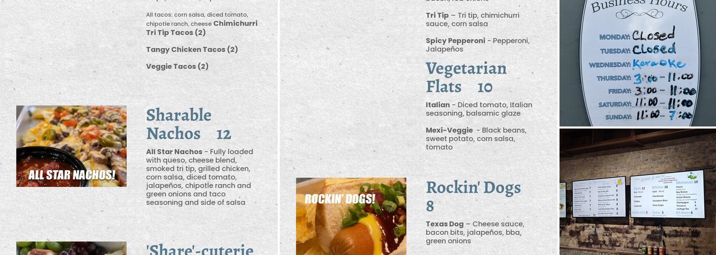 Rhythm and Brews Sutter Creek Menu