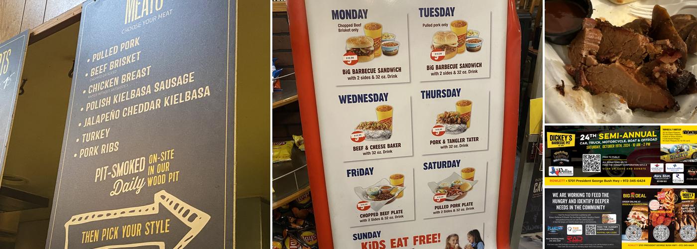 Dickey's Barbecue Pit Menu