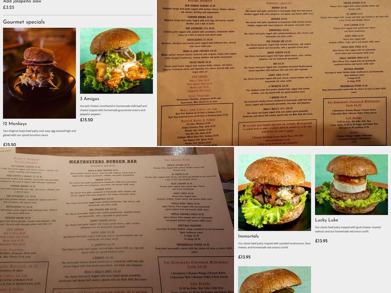 Burgers n Barrels Bath Menu