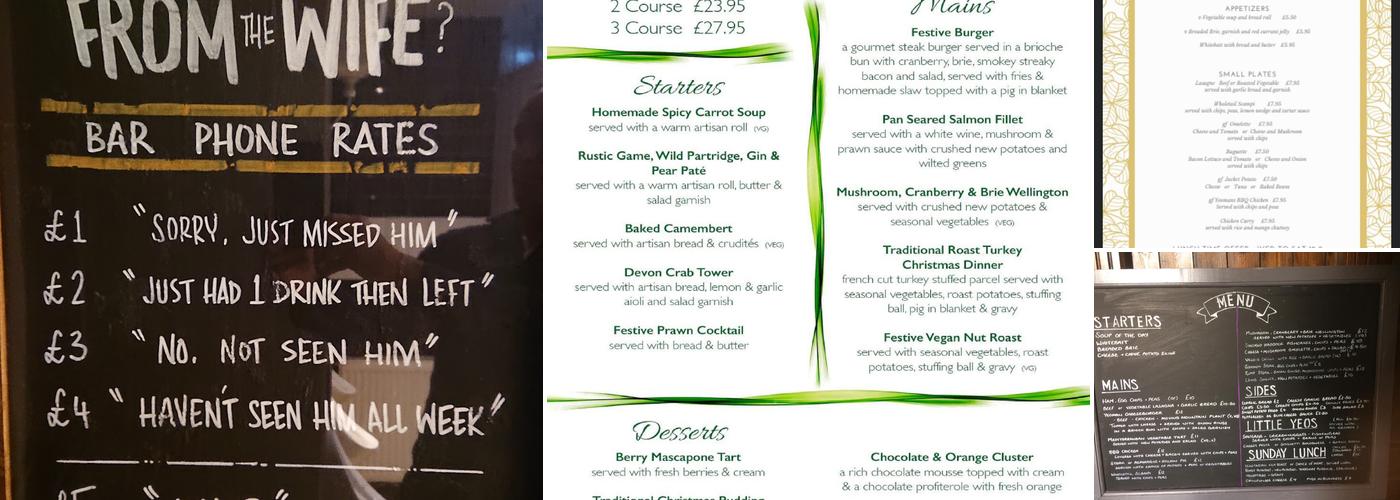 Wiltshire Yeoman Menu