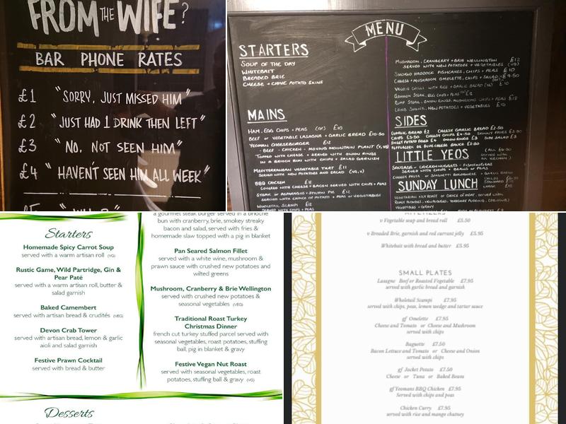 Wiltshire Yeoman Menu