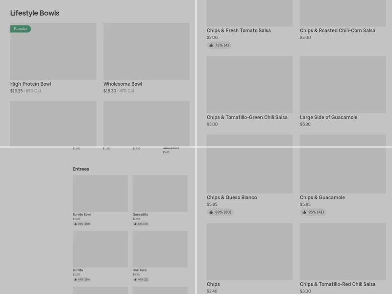 Chipotle Mexican Grill Menu