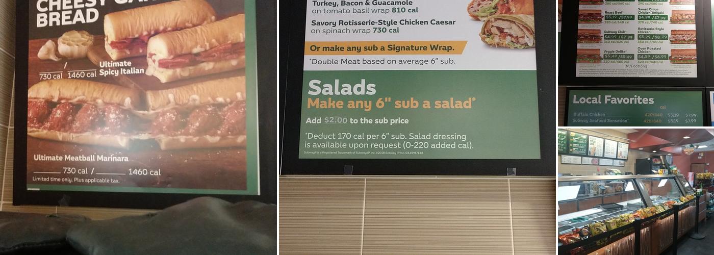 Subway Menu