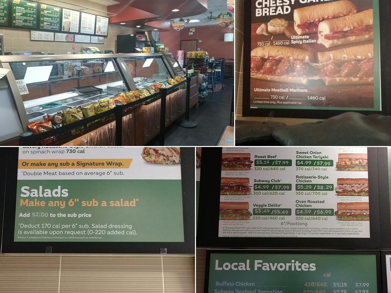 Subway Menu