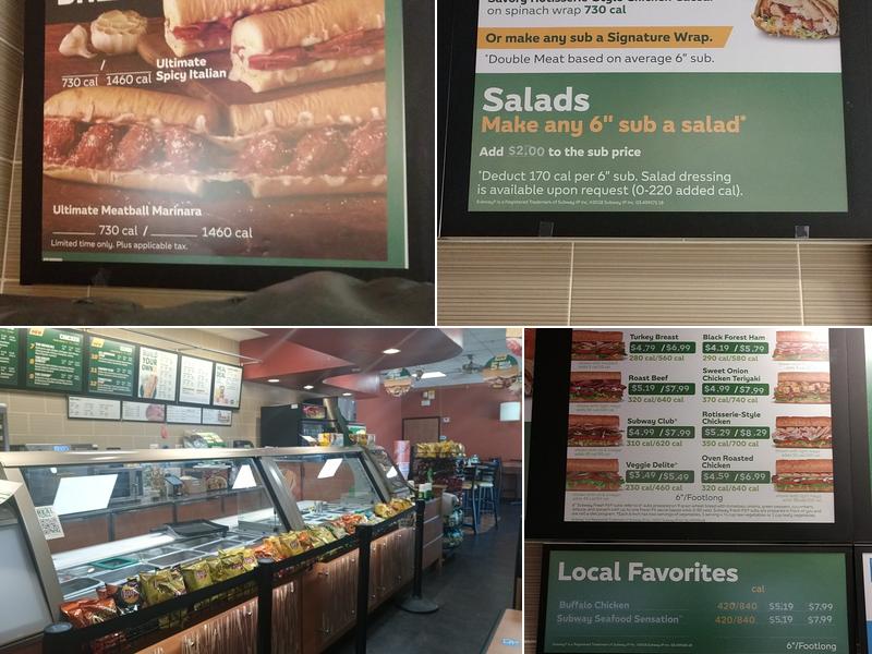 Subway Menu