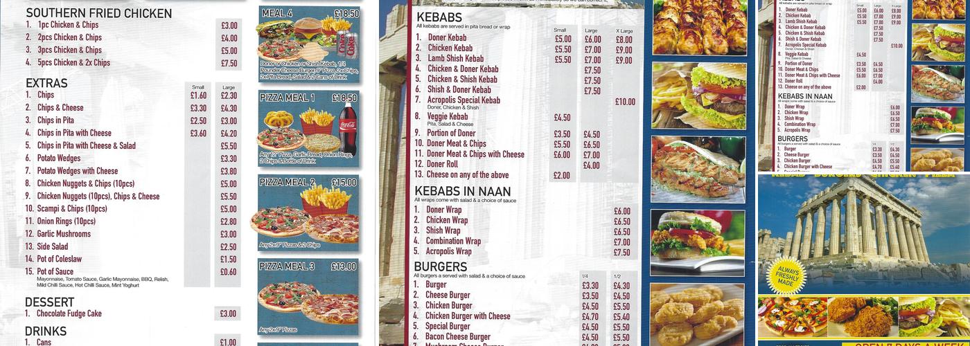 Acropolis Menu