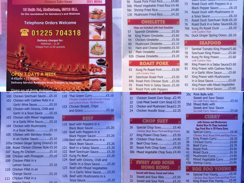 Chop Suey House Menu