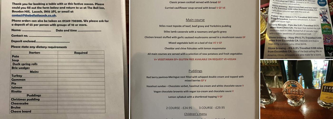The Bell Inn Menu