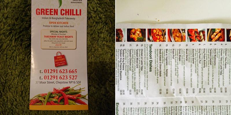 Green Chilli Menu