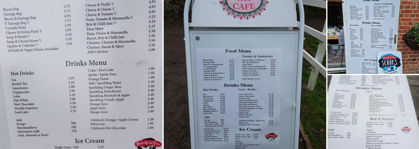 Caen Hill Cafe Menu