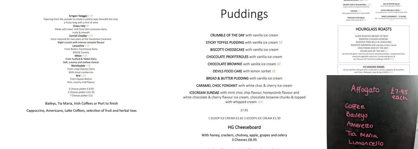 The Hourglass Devizes Menu