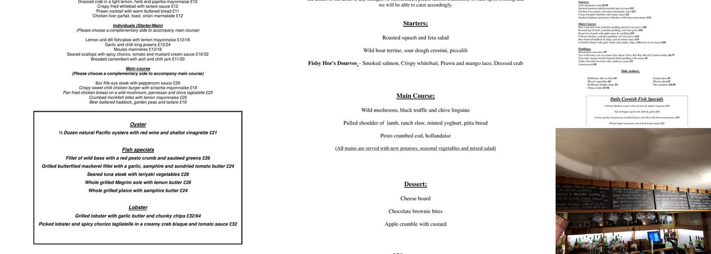 George & Dragon Menu