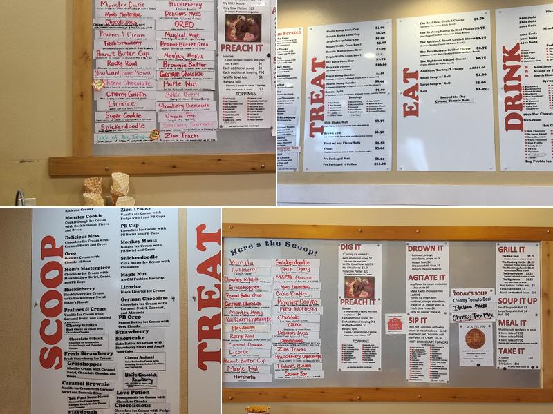 G's Dairy Delights Menu