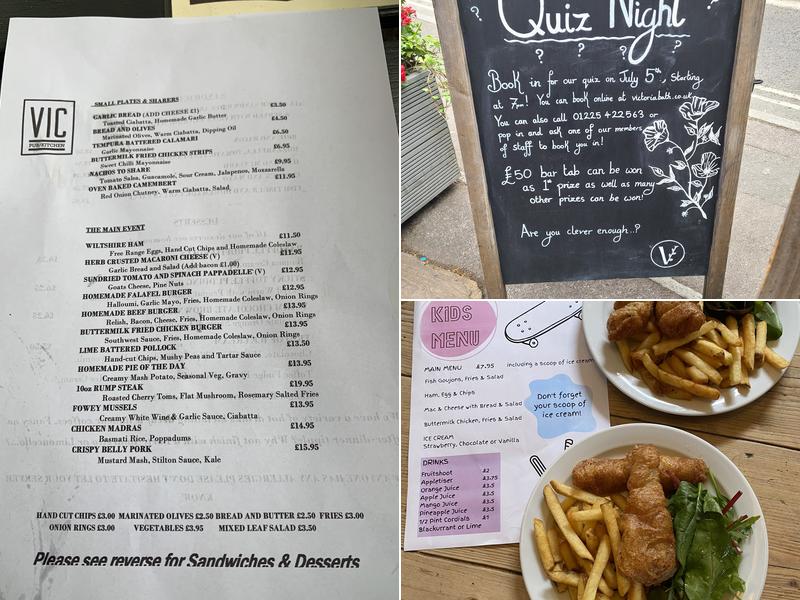 Victoria Pub & Kitchen Menu