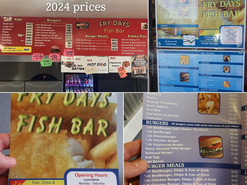 Fry Days Fish Bar Menu