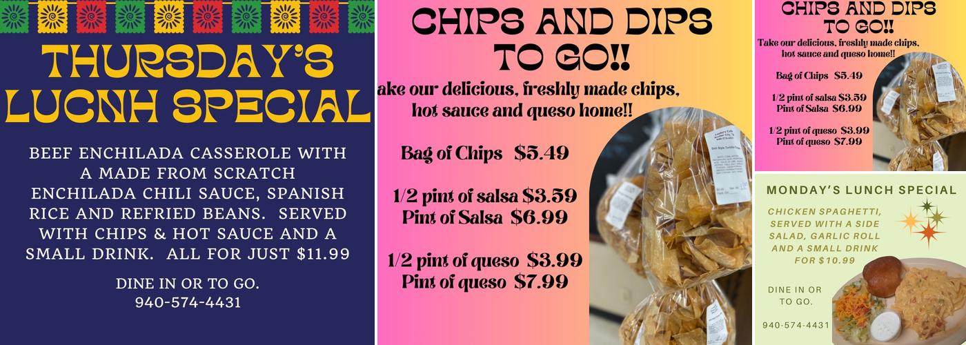 Lucky's Cafe Menu