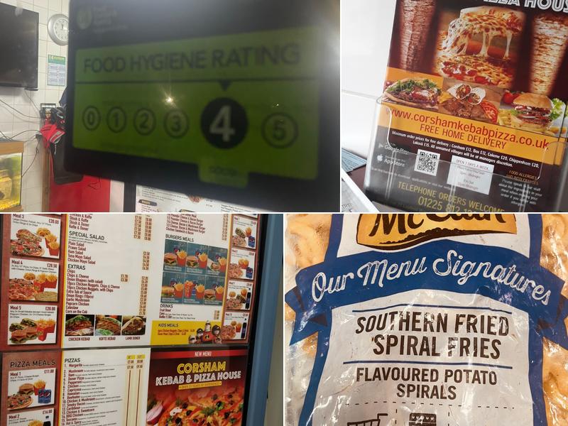 Corsham Kebab & Pizza House Menu