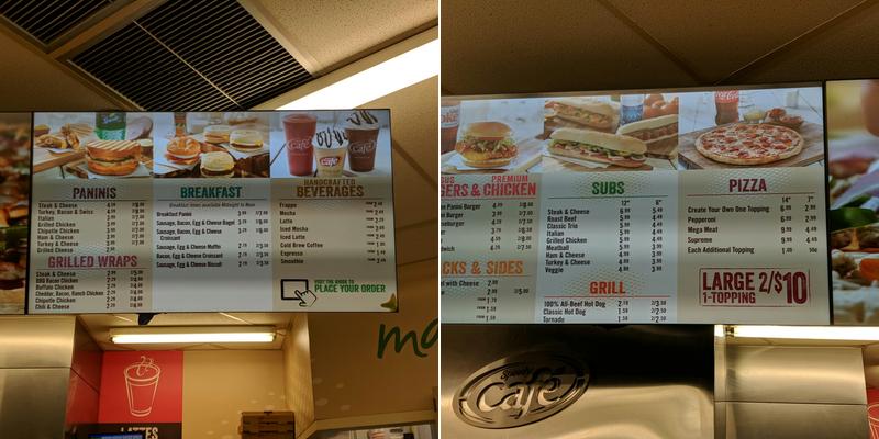 Speedway Menu
