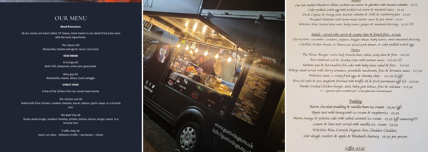 The Six Bells Inn Menu