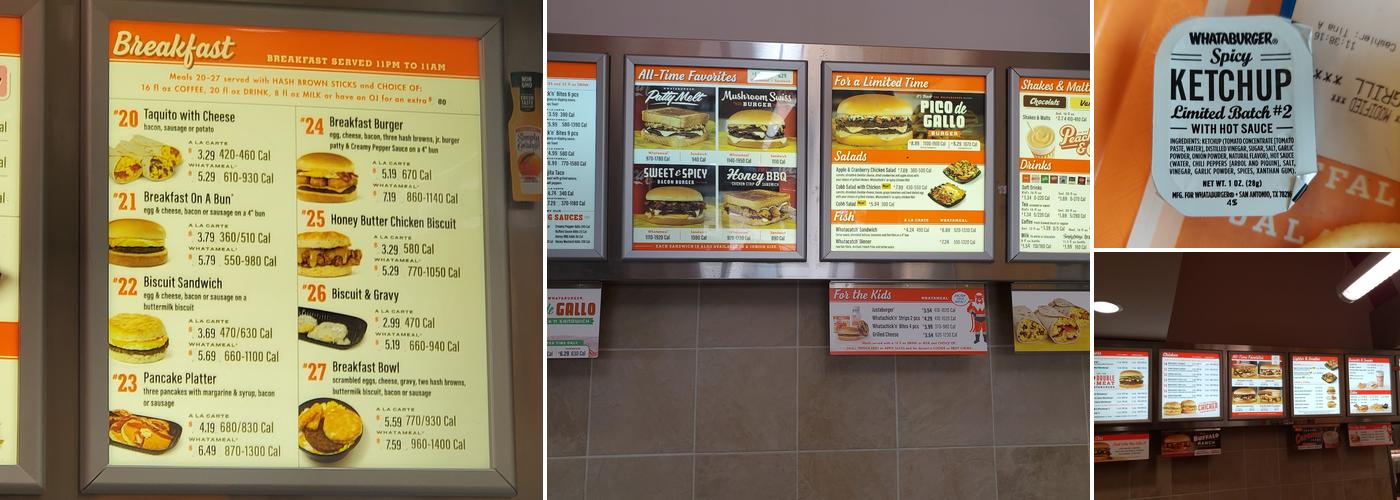 Whataburger Menu