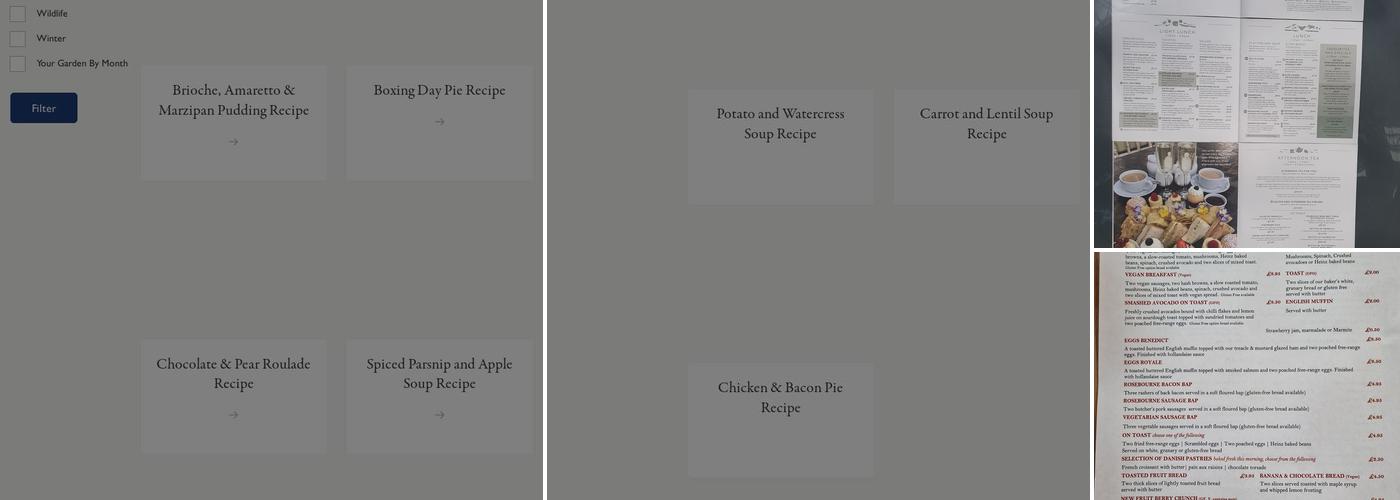 Hillier Garden Centre Weyhill Menu