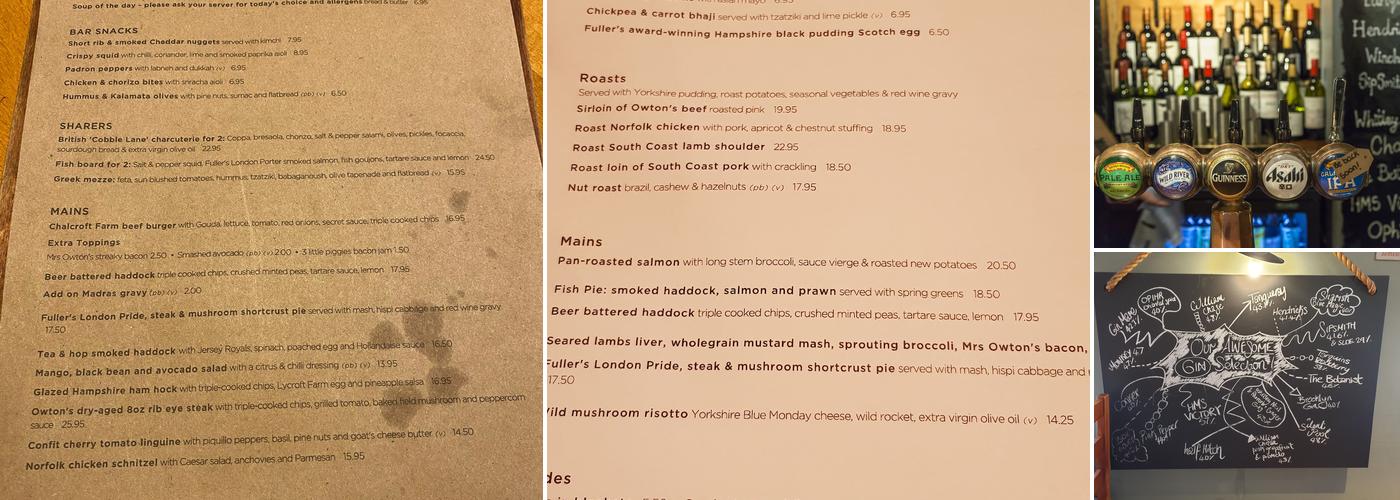 The Fox & Hounds, Lyndhurst Menu