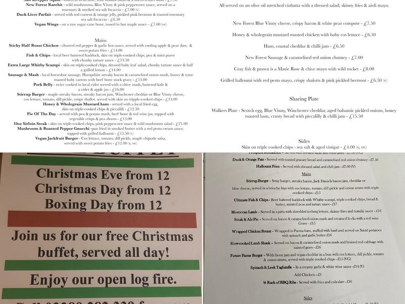 The Crown Stirrup Menu