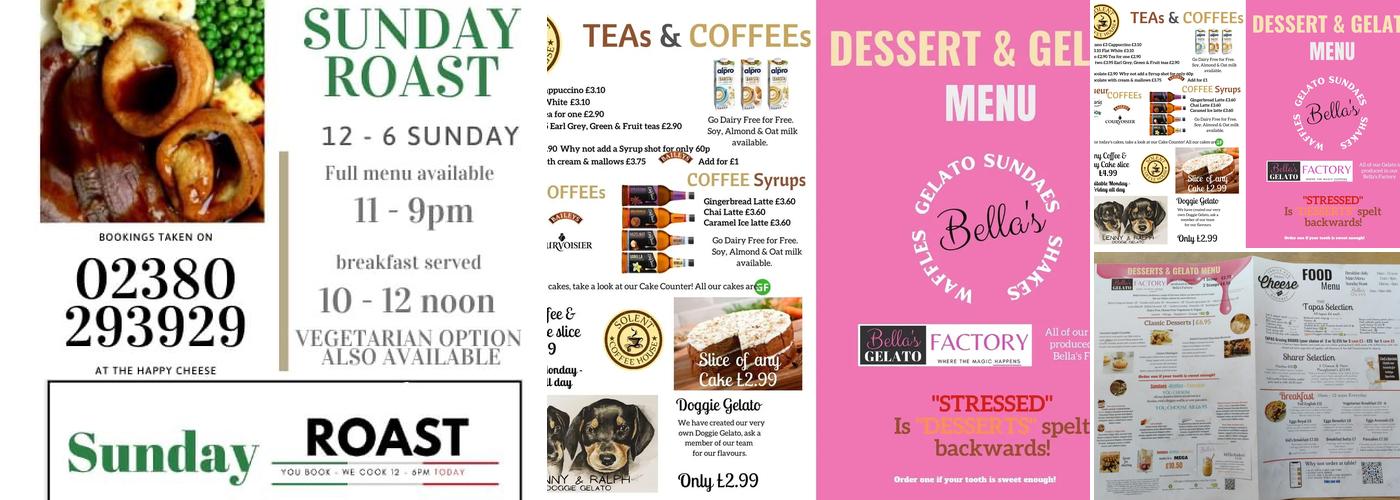 The Happy Cheese Menu