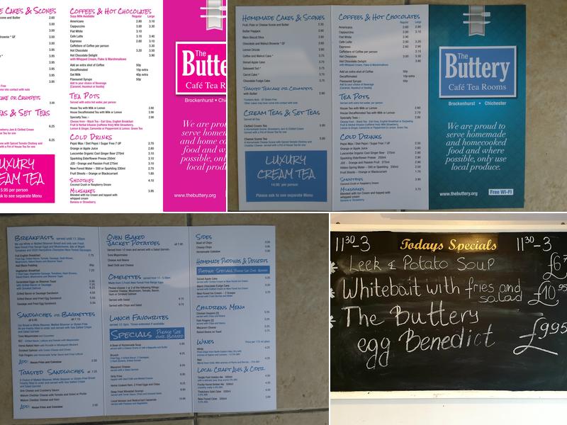 The Buttery Cafe/Tearoom Menu