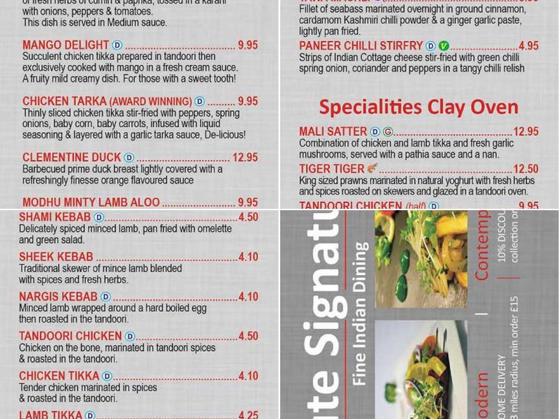 Flute Signature (Malvern) Menu