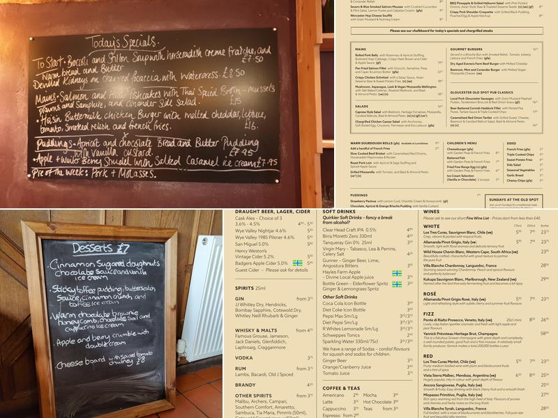 The Gloucester Old Spot Menu