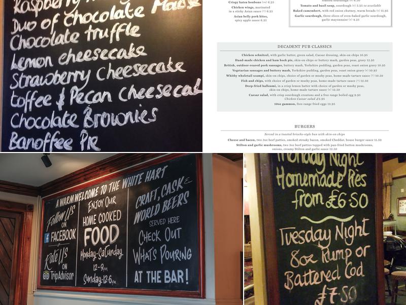 The White Hart Menu