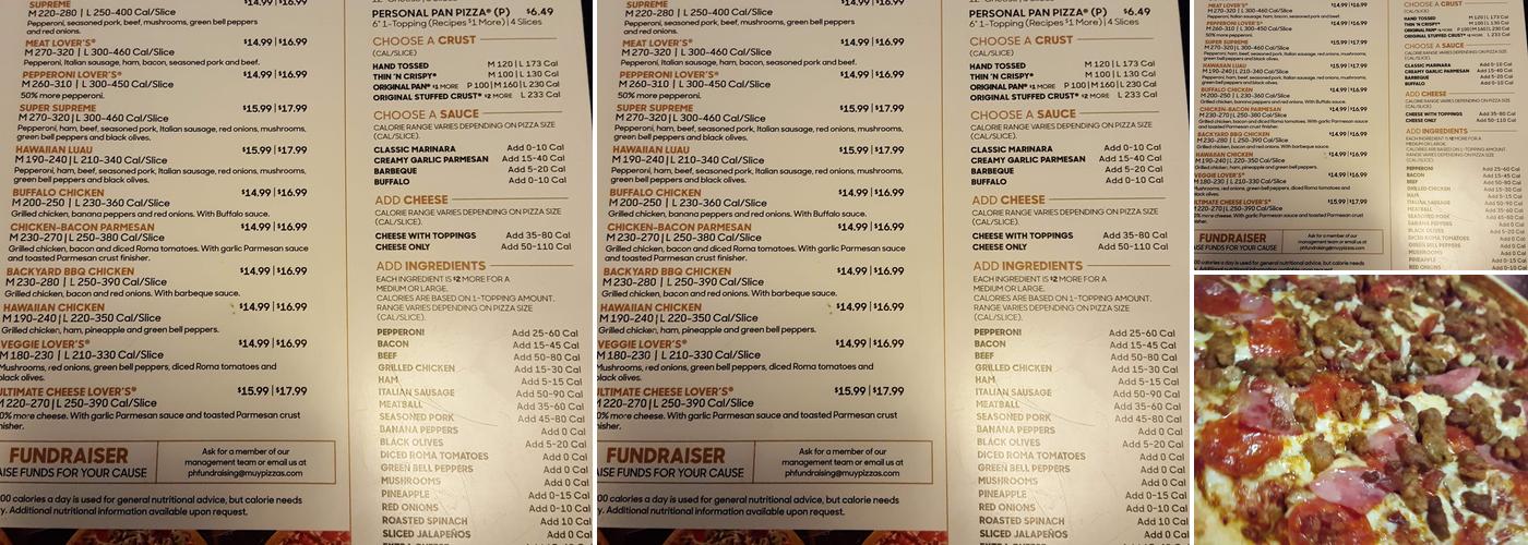 Pizza Hut Menu