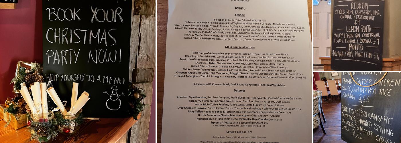 The Chequers Menu