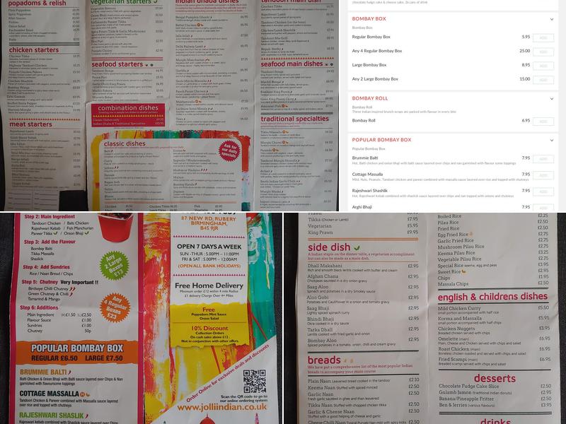 Jolli Indian Menu