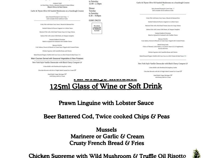 Murrays Seafood Restaurant Menu