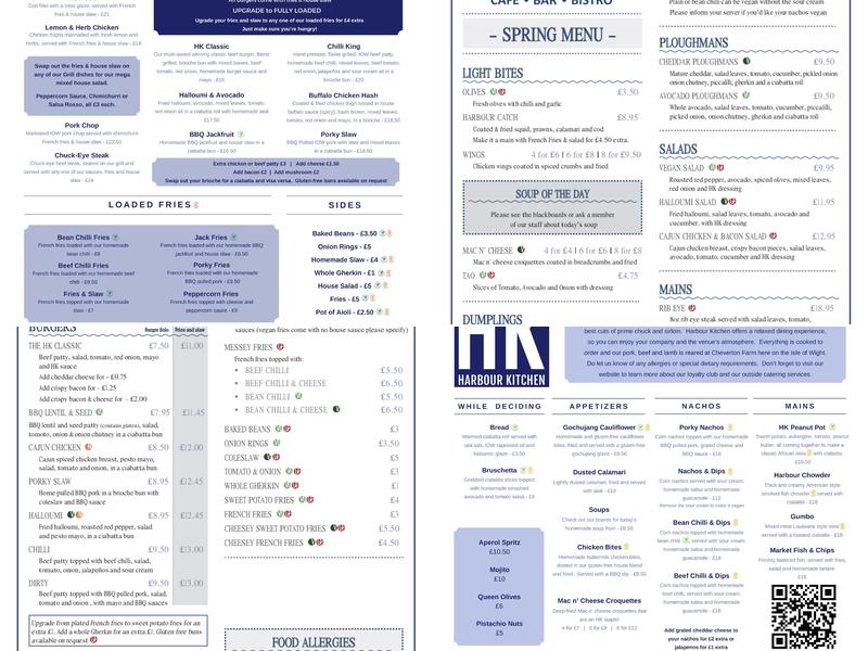 Harbour Kitchen Menu