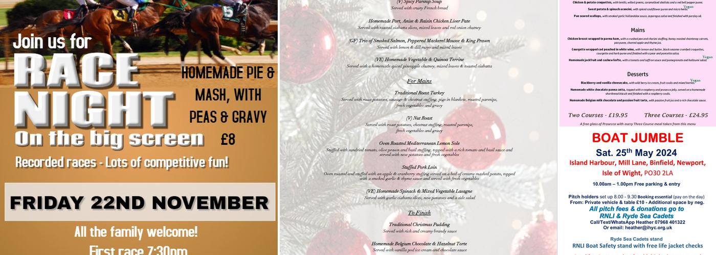 Island Harbour Marina Menu